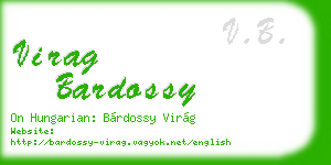 virag bardossy business card